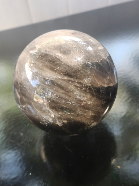 Smoky quartz sphere! 1.9 pounds, 79mm, 3.1 inches