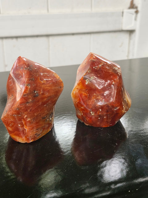 Carnelian agate flame tower mini!! 4 ounces, 2.75 inches