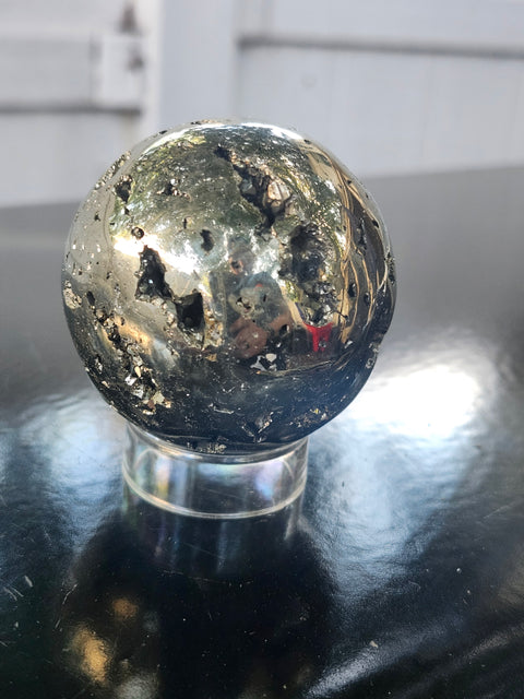 Pyrite sphere! 12 ounces, 58mm, 2.3 inches