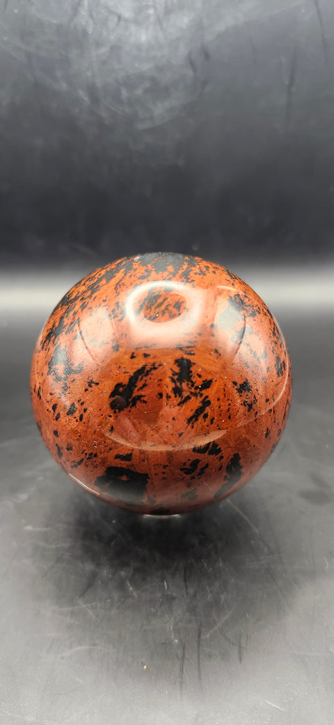 Red obsidian sphere! 11.5 ounces, 65mm, 2.55 inches