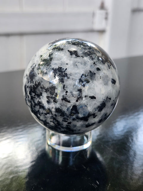 61mm, 2.40 inch, 11.5 ounce rainbow moonstone sphere