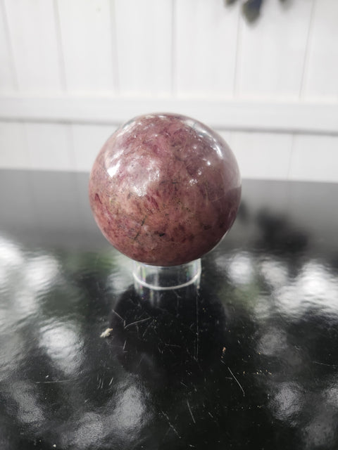 61.9mm, 2.44 inch rhodonite sphere! 1 pound