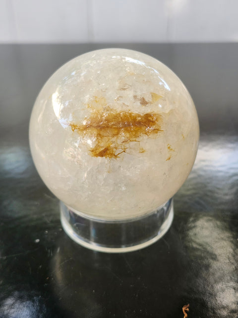 59.5mm 2.34 inch, 10.6 ounce Ferruginous quartz sphere