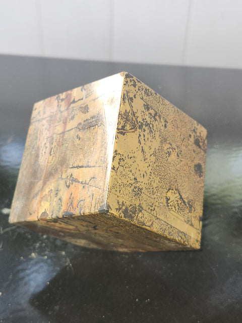 Dendritic jasper balancing cube! 1.5 pounds, 60.6mm by 61.2mm