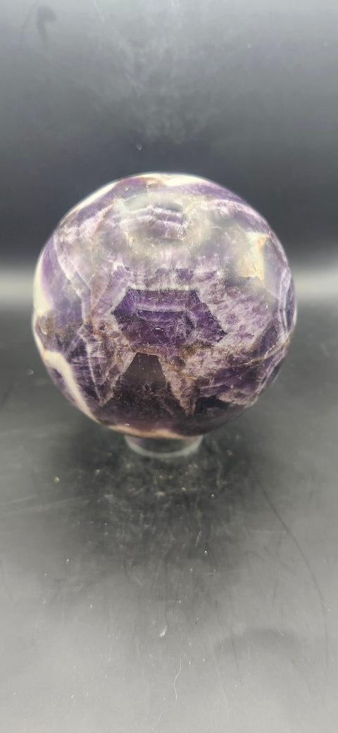 Dream amethyst sphere! 87.6mm, 3.44 inches, 2.2 pounds