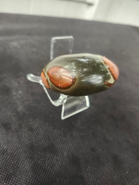 Polychrome jasper palm stone 4 ounces, 2.5 inches