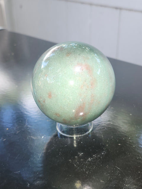 Green aventurine sphere! 15 ounces, 68mm, 2.68 inches