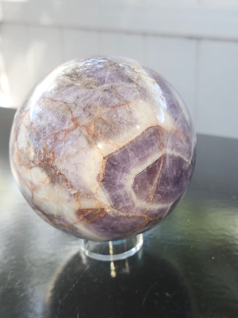 Dream amethyst sphere! 84mm, 3.3 inches, 1.13 pounds