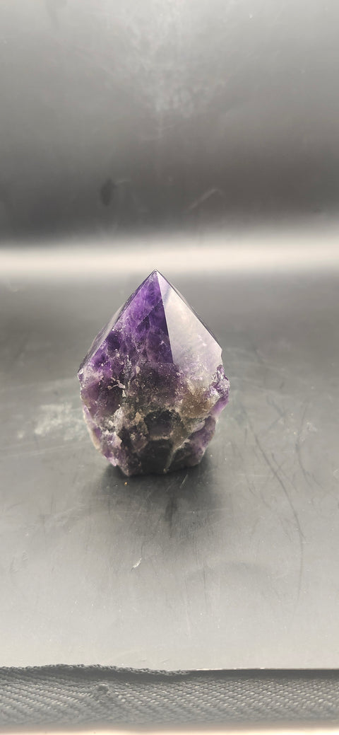 Dark amethyst polished top point! 3.8 ounces!