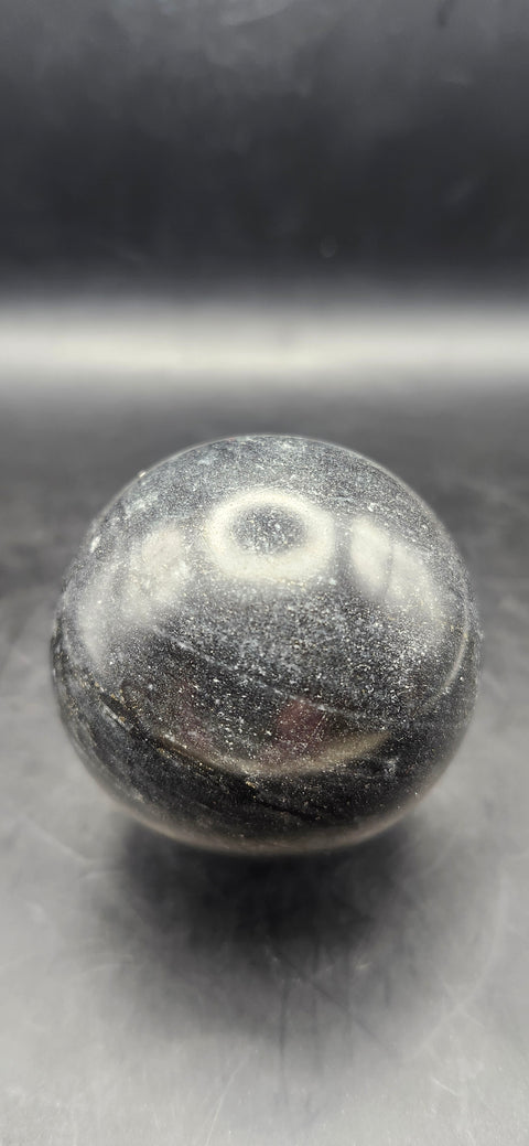 Black phantom quartz sphere! 51.4mm, 2 inches, 6.8 ounces