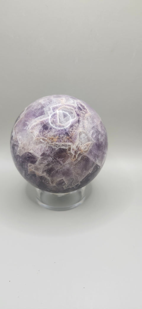 Dream amethyst sphere! 76mm, 3 inches, 1.6 pounds