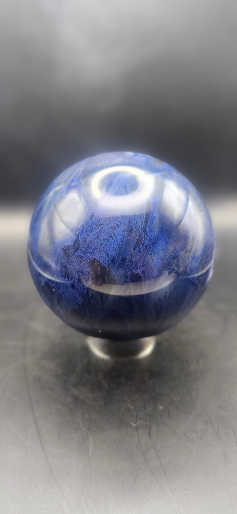 Blueberry quartz sphere! 78.5mm, 3 inches 1.4 pounds