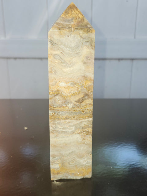 Yellow jasper tower! 6.5 inches tall, 14 ounces