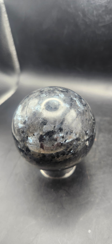 Larvikite sphere! 62.2mm, 2.4 inches, 13 ounces