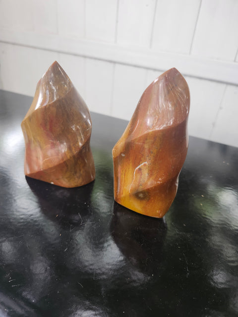 Brecciated jasper flame tower! 14 ounces, 4 inches tall