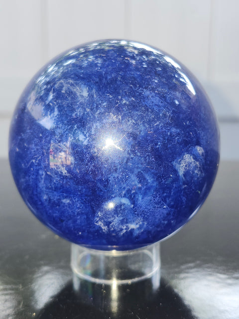 Blueberry quartz sphere! 71mm, 2.8 inches, 15 ounces