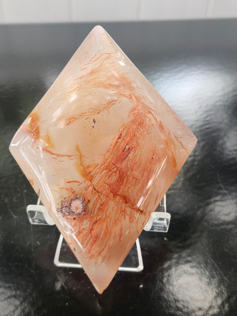 Druzy agate diamond! 5.5 ounces, 4.5 inches tall, 3.3 wide