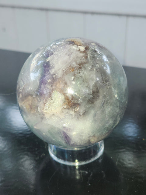 Florite sphere! 1.14 pounds, 79mm, 3.13 inches