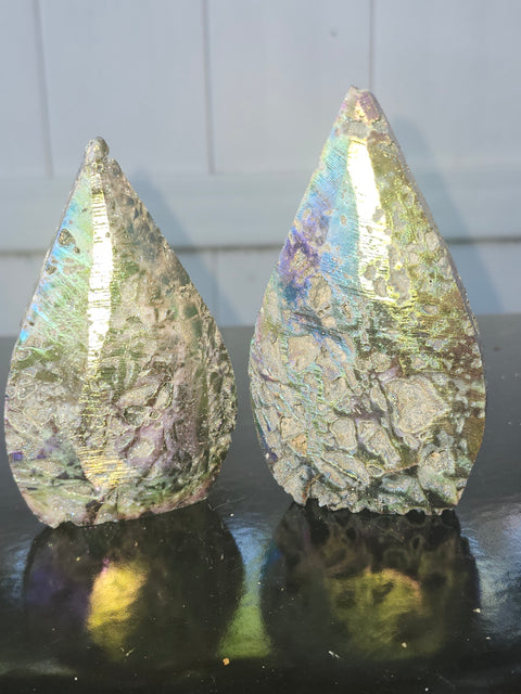 Druzy aura quartz tear tower! 3.4 inches, 3.4 ounces
