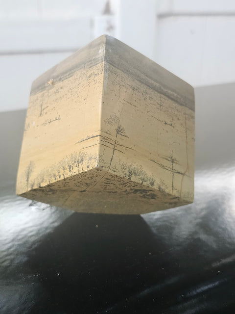 Dendritic jasper balancing cube! 1.5 pounds, 2.8 by 2.7 inch's