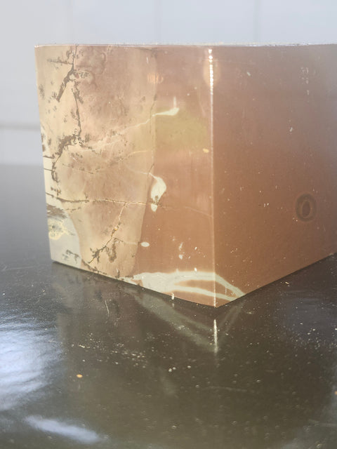 Dendritic jasper cube! 1.6 pounds, 2.8 by 2.8 inch's