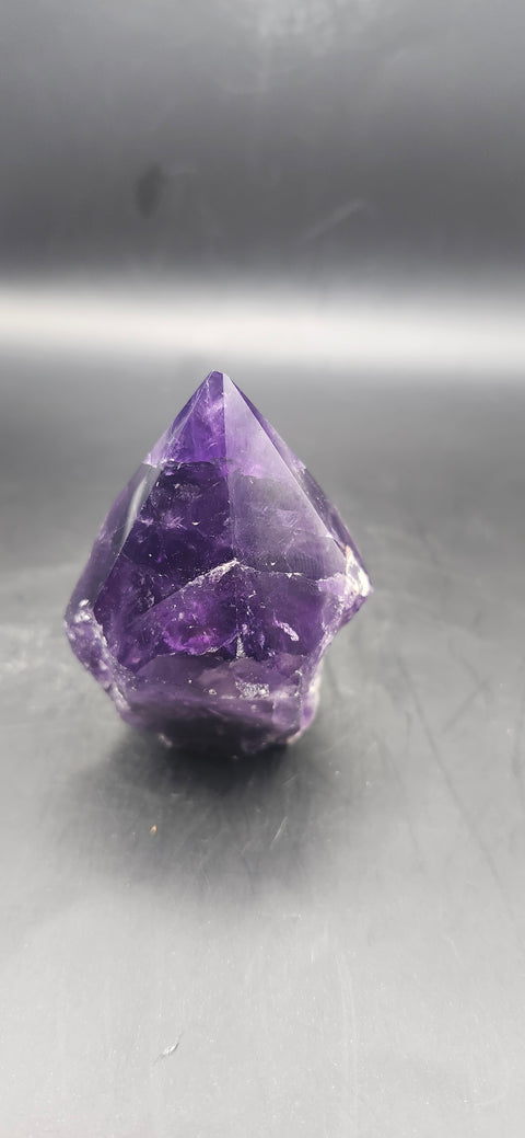 Dark amethyst polished top point! 3.8 ounces!
