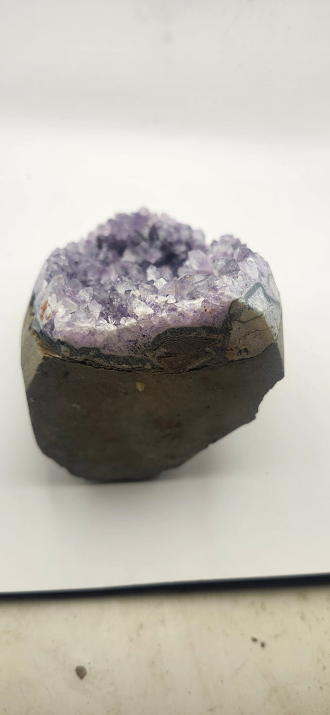 Amethyst cut base free form, 1.13 pounds, 4.8 inches tall,.3.3 wide