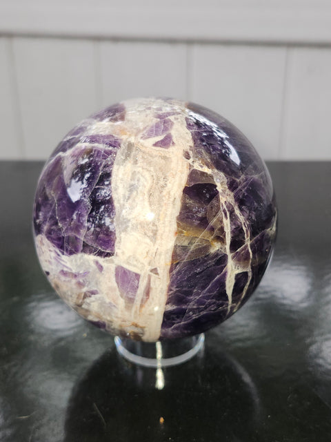 Dream amethyst sphere! 77.9mm, 3.06 inches, 1.7 pounds