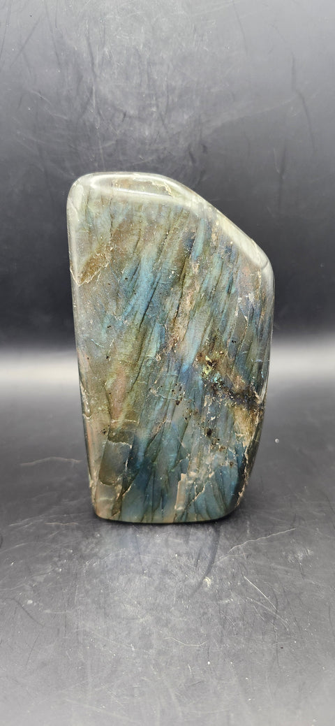 Labradorite free form! 4.25 inches by 2.5 inches, 1 pound