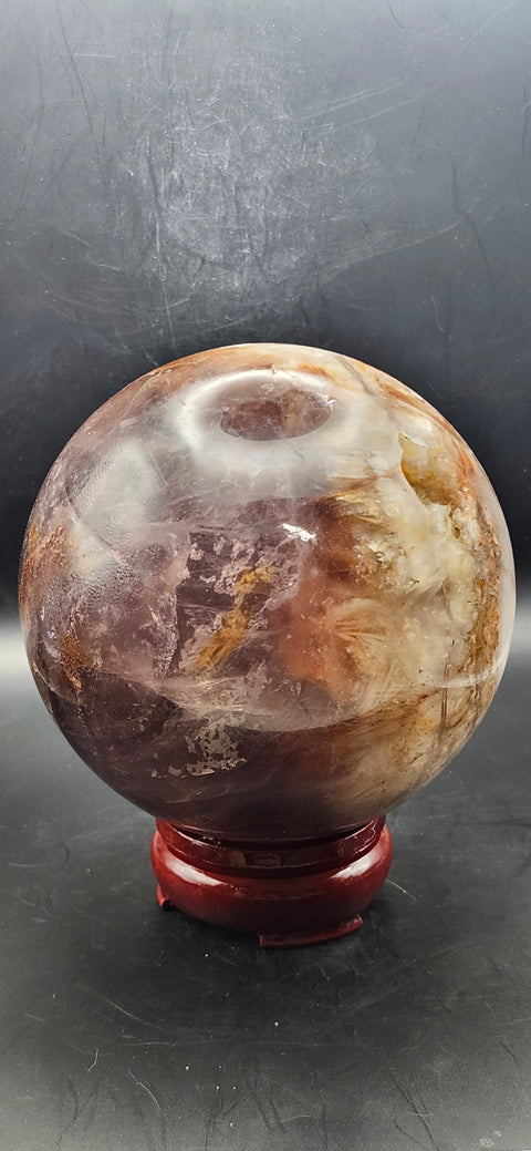 Massive druzy agate sphere! 4.1 pounds, 102.2mm, 4 inches