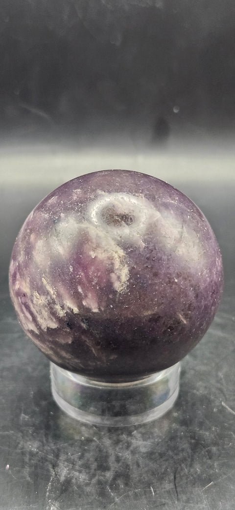 Lepidolite sphere! 48.6mm, 1.91 inches, 5.6 ounces