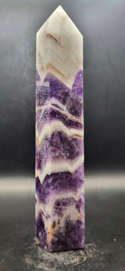 Large dream amethyst tower! 7 inches tall, 14 ounces.