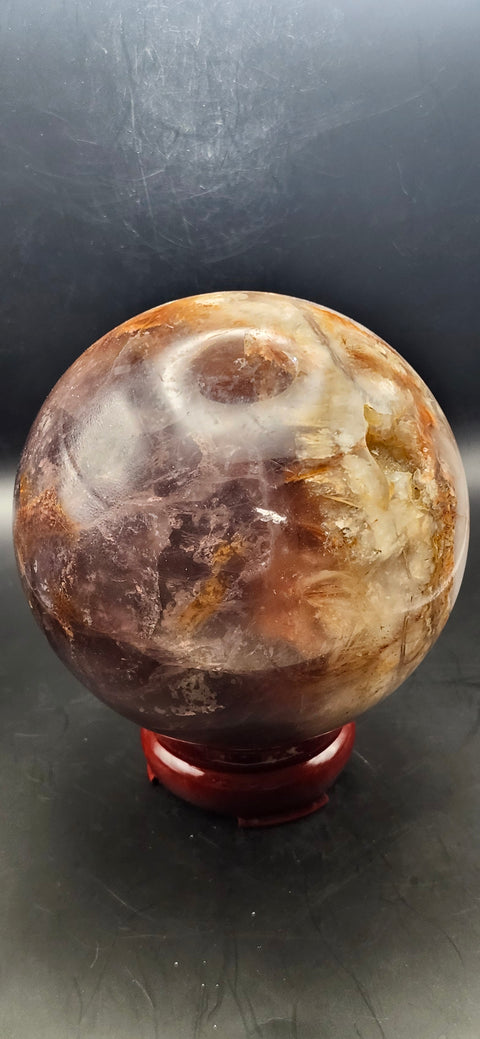 Massive druzy agate sphere! 4.1 pounds, 102.2mm, 4 inches