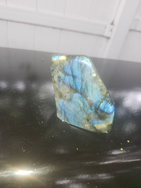 Labradorite free form! 12.8 ounces, 4 inches wide, 3 inches tall