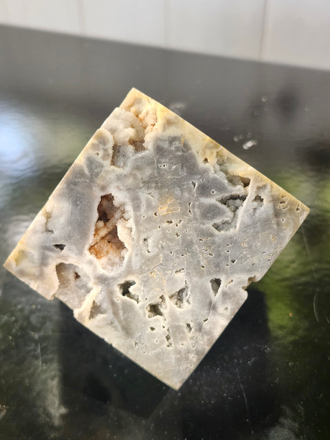 Druzy agate balancing cube! 1.1 pound, 63.1mm by 62.8mm