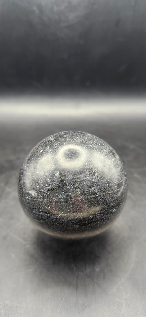 Black phantom quartz sphere! 51.4mm, 2 inches, 6.8 ounces