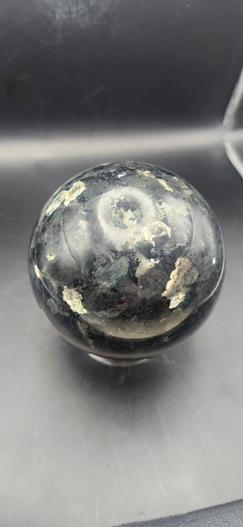 Larvikite sphere! 1.8 pounds, 78mm, 3 inches
