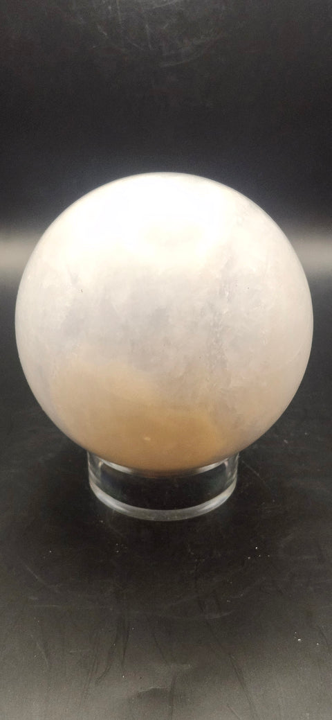 Blue calcite sphere! 80.6mm, 3.1 inches, 1.10 pounds!