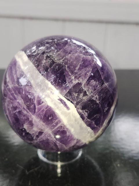 Dream amethyst sphere! 75.8mm, 2.98 inches, 1.5 pounds