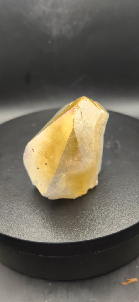 Angel aura citrine polished top point! 3 ounces.