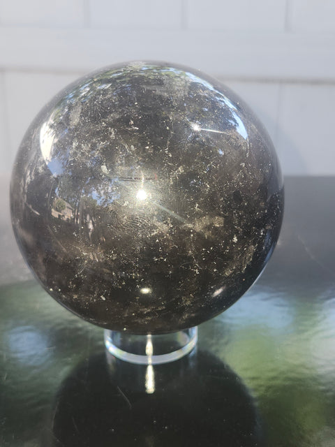 Smoky quartz sphere! 1.9 pounds, 79mm, 3.1 inches