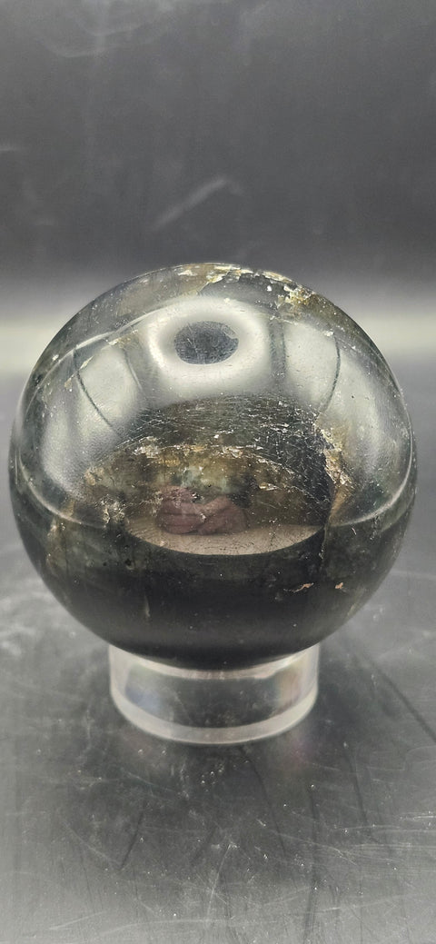 Labradorite sphere. 57.5mm, 2.26 inches, 9.4 ounces!