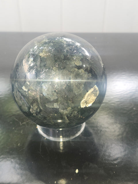 Larvikite sphere! 1.8 pounds, 78mm, 3 inches