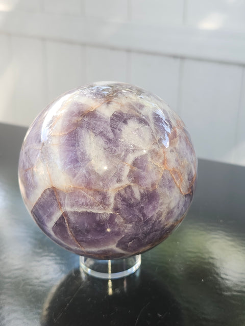 Dream amethyst sphere! 84mm, 3.3 inches, 1.13 pounds