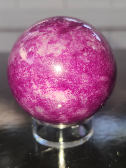 Pink crackle quartz sphere! 6.5 ounces, 50mm, 1.98 inches