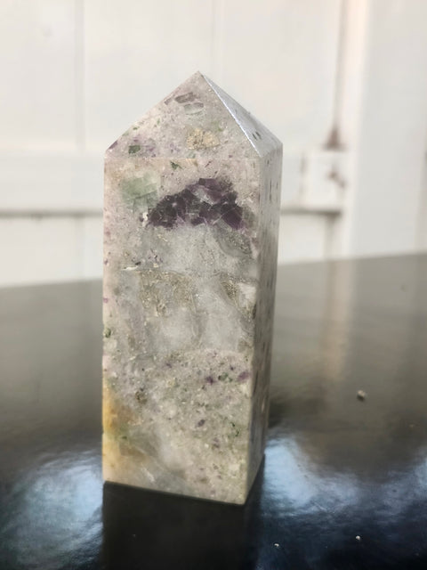 Opalized fluorite tower!1 8.5 ounces, 98mm, 3.8 inches