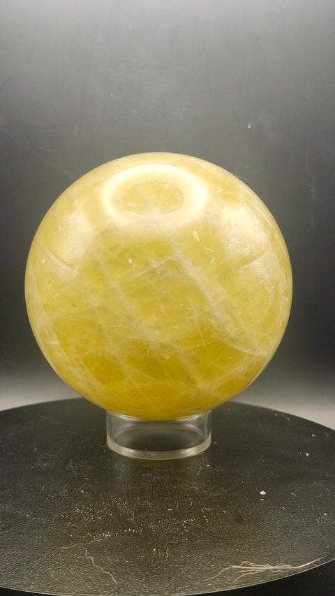 Citrine sphere 76.8mm, 3.02 inches, 1.5 pounds