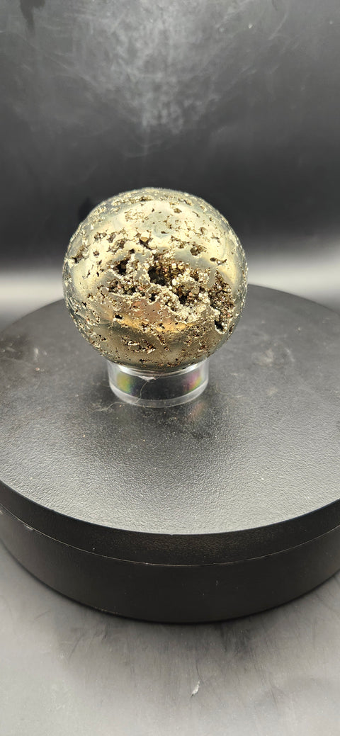 Pyrite sphere. 50.8mm, 2 inches, 9.5 ounces