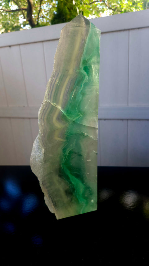 4.5 pound Massive druzy florite free form tower! 10.5 inches tall by 4 wide, 1.5 thick