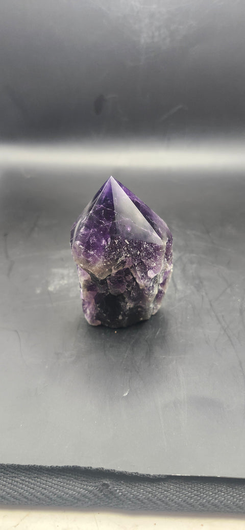 Dark amethyst polished top point! 3.8 ounces!